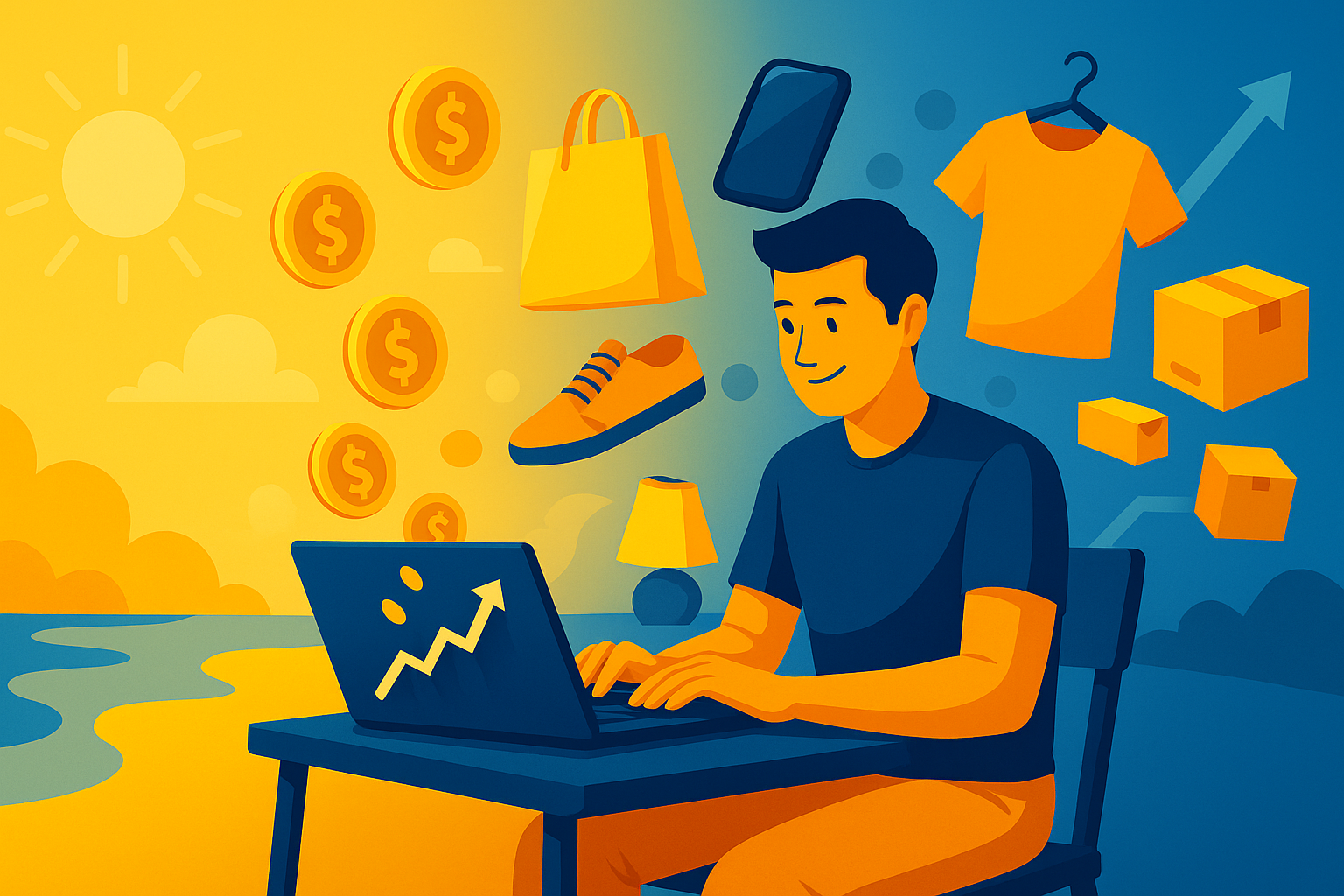 Painel solar com pessoas felizes ao pôr-do-sol, simbolizando parceria e energia limpa.